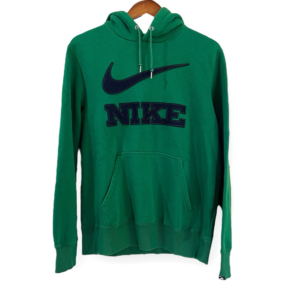 Nike The Athletic Dept. Size M Vintage Green Hoodie Embroidered Nike Swoosh Y2K - Picture 1 of 10